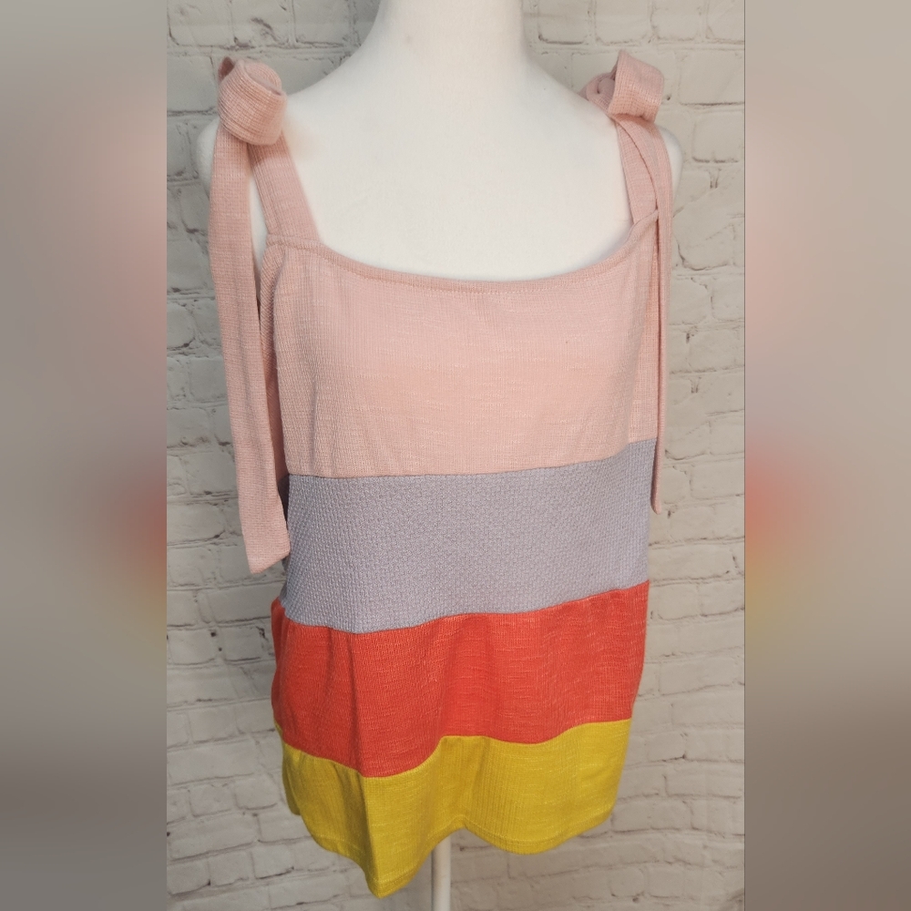 Botique Pink/Lavendar Color Block Top